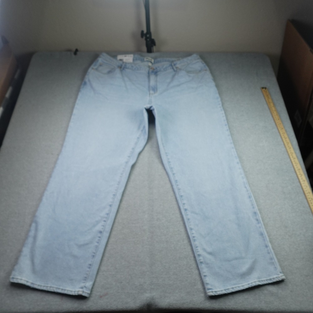 Seven7 Jean Womens 20W Light Wash Loose Straight High Rise Denim